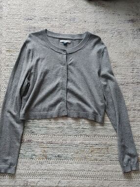 2 For 20! AEO Grey Slim-fit Cropped Cardigan